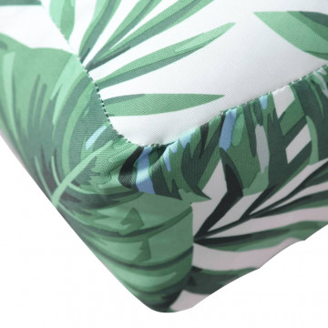 Pernă de paleți, model frunze, 50x40x12 cm, textil - Img 6