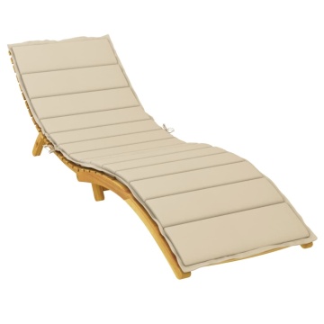 Pernă de șezlong, bej, 200x70x3 cm, textil oxford - Img 3