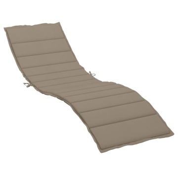 Pernă de șezlong, gri taupe, 200x60x3 cm, textil oxford - Img 2