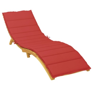 Pernă de șezlong, roșu, 200x70x3 cm, textil oxford - Img 3