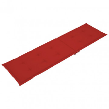 Pernă de șezlong, roșu, (75+105)x 50x3 cm - Img 8