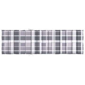 Pernă de șezlong, roșu carouri, 200x60x3 cm, textil oxford - Img 8