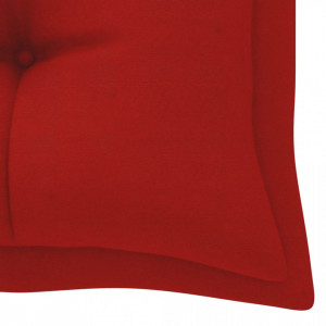 Pernă pentru bancă de grădină, roșu, 180x50x7 cm, textil - Img 4