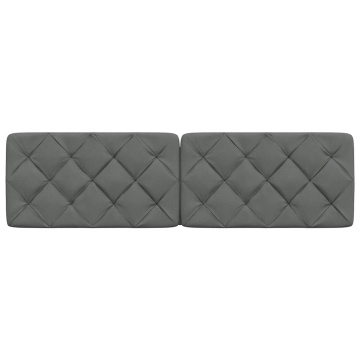 Pernă pentru tăblie de pat, gri închis, 180 cm, material textil - Img 4
