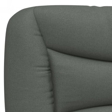 Pernă pentru tăblie de pat, gri închis, 180 cm, material textil - Img 7