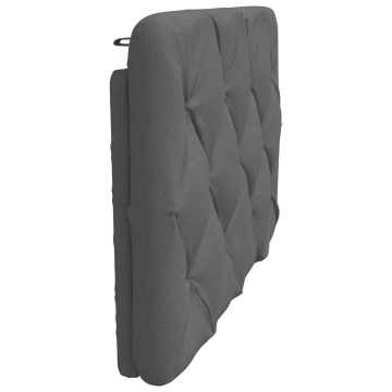Pernă pentru tăblie de pat, gri închis, 90 cm, material textil - Img 8