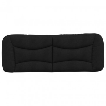 Pernă pentru tăblie de pat, negru, 120 cm, material textil - Img 8