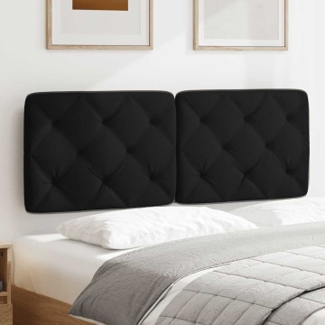 Pernă pentru tăblie de pat, negru, 140 cm, material textil - Img 3
