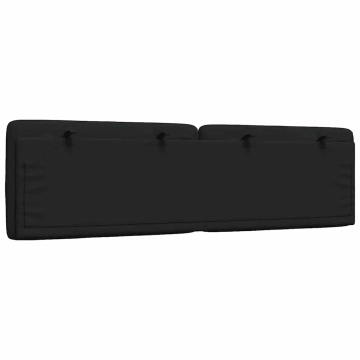 Pernă pentru tăblie de pat, negru, 180 cm, material textil - Img 5