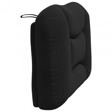 Pernă pentru tăblie de pat, negru, 90 cm, material textil - Img 5