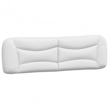 Pernă pentru tăblie pat, alb, 180 cm, piele artificială - Img 2