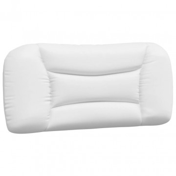 Pernă pentru tăblie pat, alb, 90 cm, piele artificială - Img 2