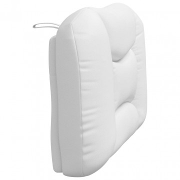 Pernă pentru tăblie pat, alb, 90 cm, piele artificială - Img 5
