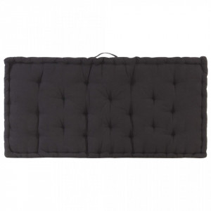 Pernă podea canapea din paleți, negru, 120 x 80 x 10 cm bumbac - Img 7