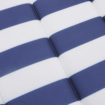 Pernă șezlong cu dungi albastre și albe, țesătură Oxford - Img 7