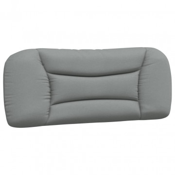 Pernă tăblie de pat, gri deschis, 100 cm, material textil - Img 2
