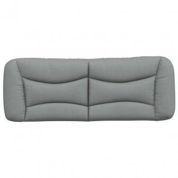 Pernă tăblie de pat, gri deschis, 120 cm, material textil - Img 8