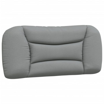 Pernă tăblie de pat, gri deschis, 90 cm, material textil - Img 2