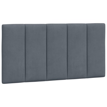 Pernă tăblie de pat, gri închis, 100 cm, catifea - Img 2