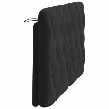 Pernă tăblie de pat, negru, 120 cm, catifea - Img 5
