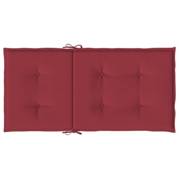 Perne cu spătar mic, 2 buc. roșu vin 100x50x3 cm textil oxford - Img 5