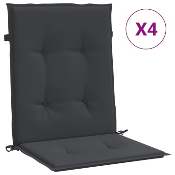 Perne cu spătar mic, 4 buc. negru 100x50x3 cm textil oxford - Img 2