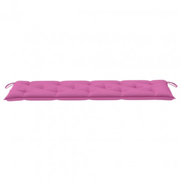 Perne de bancă, 2 buc., roz, 180x50x7 cm, textil - Img 5