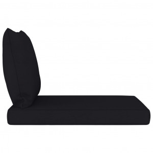 Perne de canapea din paleți, 2 buc., negru, material textil - Img 4