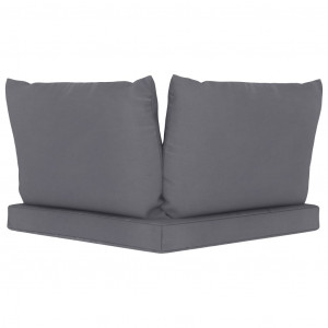 Perne de canapea din paleți, 3 buc., antracit, material textil - Img 6