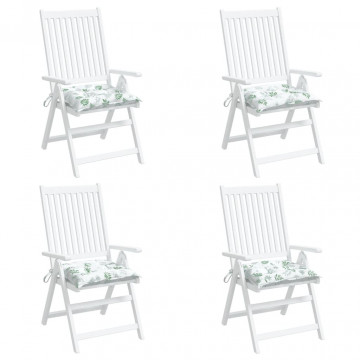 Perne de scaun, 4 buc., model frunze, 50x50x7 cm, textil oxford - Img 3