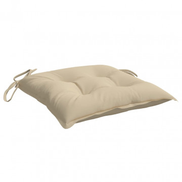 Perne de scaun, 6 buc., bej, 50x50x7 cm, textil oxford - Img 3
