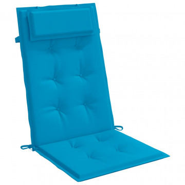 Perne de scaun cu spătar înalt, 4 buc, bleu, țesătură Oxford - Img 3