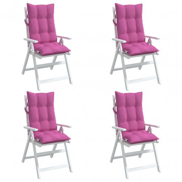 Perne de scaun cu spătar înalt, 4 buc, roz, țesătură Oxford - Img 3