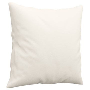 Perne decorative, 2 buc., crem, 40x40 cm, piele ecologică - Img 3