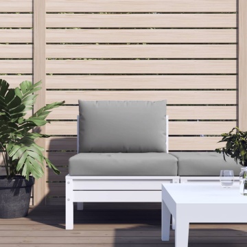 Perne pentru canapea din paleți, 2 buc., gri, material textil - Img 1