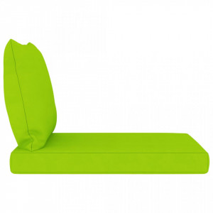 Perne pentru canapea din paleți, 2 buc., verde aprins, textil - Img 4