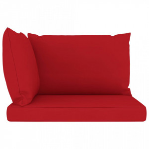 Perne pentru canapea din paleți, 3 buc., roșu, material textil - Img 3