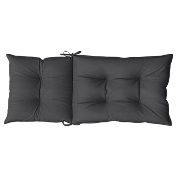 Perne scaun cu spătar înalt, 4 buc. antracit 120x50x7 cm textil - Img 5