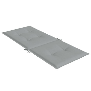 Perne scaun cu spătar înalt 6 buc. melanj gri 120x50x4cm textil - Img 8