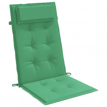 Perne scaun cu spătar înalt, 6 buc, verde, țesătură Oxford - Img 3