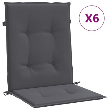 Perne scaun cu spătar mic, 6 buc., antracit, textil oxford - Img 2