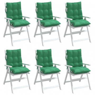 Perne scaun cu spătar mic, 6 buc., verde, textil oxford - Img 3