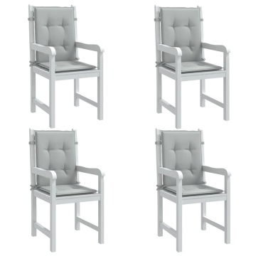 Perne scaun cu spătar scund 4 buc. melanj gri 100x50x4cm textil - Img 1
