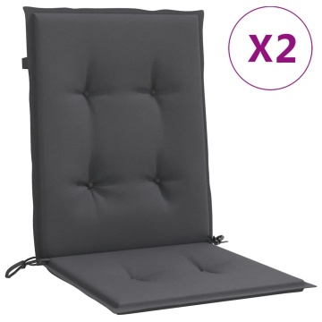 Perne scaun spătar mic 2 buc. melanj antracit 100x50x4cm textil - Img 2
