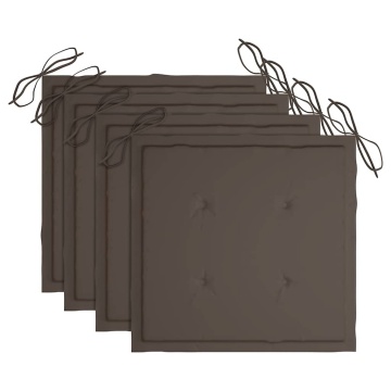 Perne scaune grădină 4 buc. gri taupe 40x40x3cm țesătură Oxford - Img 3