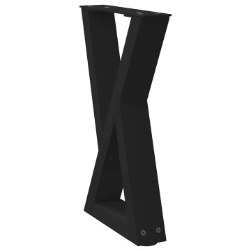 Picioare măsuță de cafea 2 buc Negru 38x(42-43,3) cm Oțel - Img 3