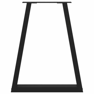 Picioare măsuță de cafea în formă de V 2 buc Negru Oțel - Img 8