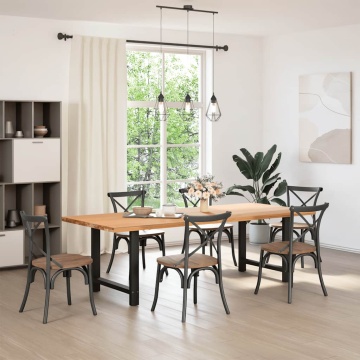 Picioare măsuță de cafea Negru 2 buc 70x(72-73) cm Oțel - Img 3