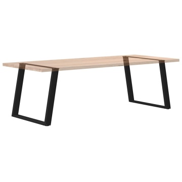 Picioare pentru masă în formă U 2 buc Negru 90x(72-73) cm Oțel - Img 7