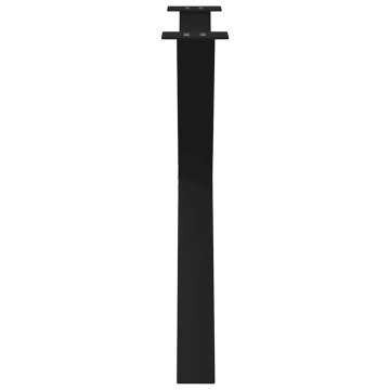 Picioare pentru masă în formă X 2 buc Negru 90x(72-73) cm Oțel - Img 5